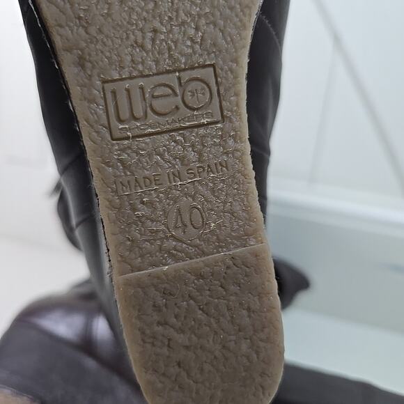 Eric Michael Womens Brown Leather Wedge Booties Handmade In Spain EU 40, US 9 - Picture 6 of 10